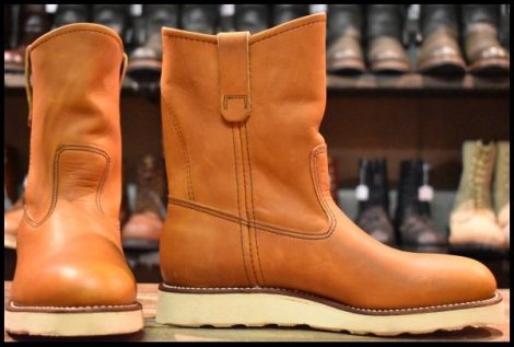 【7D 箱付 DEAD 旧羽タグ 97年】レッドウィング 866 ペコス 茶 オロイジナル クッションソール プルオン ブーツ redwing pecos HOPESMORE