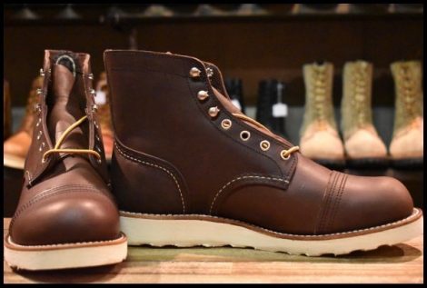 【9D 箱付 未使用 23年】レッドウィング 8088 アイアンレンジャー アンバーハーネス 茶 編み上げ レースアップ ブーツ redwing HOPESMORE