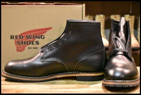 【11D 箱付 未使用 19年】レッドウィング 9414 ベックマン ブラック フェザーストーン プレーントゥ ブーツ 9014 redwing HOPESMORE