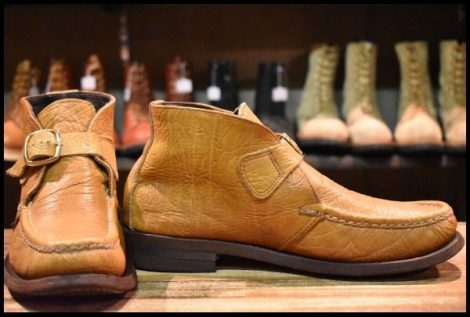 【10.5D 良品】RUSSELL MOCCASIN ラッセルモカシン ベルト付き チャッカ 7810 茶 コニャックスパニッシュショルダー ブーツ HOPESMORE