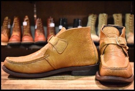 【10.5D 良品】RUSSELL MOCCASIN ラッセルモカシン ベルト付き チャッカ 7810 茶 コニャックスパニッシュショルダー ブーツ HOPESMORE