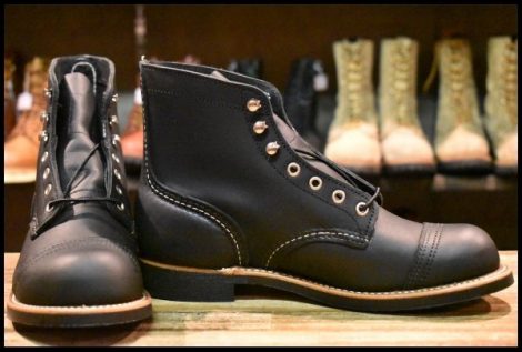 【7D 箱付 未使用 23年】レッドウィング 8084 アイアンレンジャー ブラック ハーネス 黒 キャップドトゥ ブーツ redwing HOPESMORE