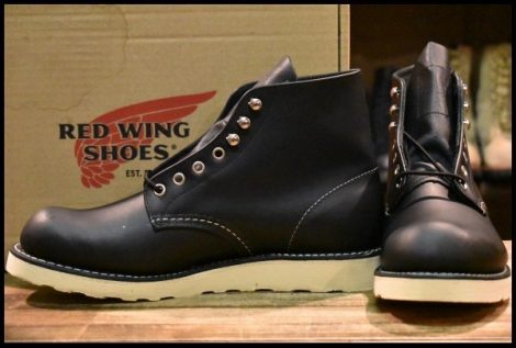 【8D 未使用 16年】レッドウィング 8165 アイリッシュセッター 黒 ブラッククローム プレーントゥ 編み上げ ブーツ redwing HOPESMORE