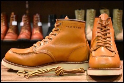 【7E 良品 12年】レッドウィング 9875 アイリッシュセッター ゴールドラセット モックトゥ レースアップ ブーツ redwing HOPESMORE