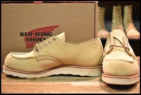 【8D 箱付 未使用 24年】レッドウィング 8079 オックスフォード ホーソーンアビレーンラフアウト ベージュ ブーツ redwing HOPESMORE
