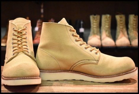 【9.5E 箱付 美品 犬タグ復刻 18年】レッドウィング 8167 スエード アイリッシュセッター プレーントゥ 編み上げ ブーツ redwing HOPESMORE