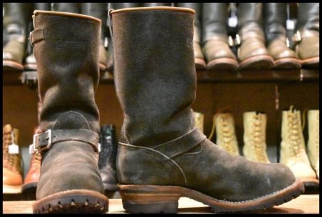 【8.5E 箱付 良品 12年】WESCO ウエスコ カスタムボス ブラックラフアウト 黒 11インチハイト ビブラム100 エンジニア ブーツ HOPESMORE