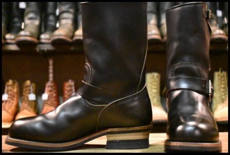 【7.5D 美品 レッドウィングOEM】WORK AMERICA 971 エンジニア 黒 ブラック スチールトゥ 2268 9268 ブーツ HOPESMORE