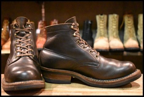 【7.5E 良品】WHITE’S ホワイツ セミドレス ブラッククロムエクセル 黒 ビブラム700シングル レースアップ プルトップ ブーツ HOPESMORE