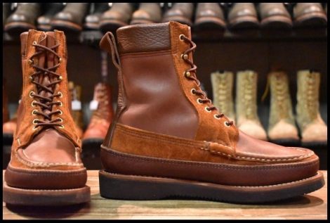 【8EE 美品】RUSSELL MOCCASIN ラッセルモカシン ダブルモカシン ハイカー ワークブーツ ブラウン 茶 編み上げ ブーツ HOPESMORE