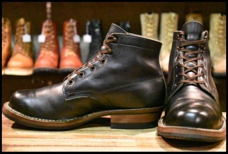 【8E 良品】WHITE’S ホワイツ セミドレス ブラックドレス 黒 ビブラム269シングル レースアップ 編み上げ ブーツ HOPESMORE