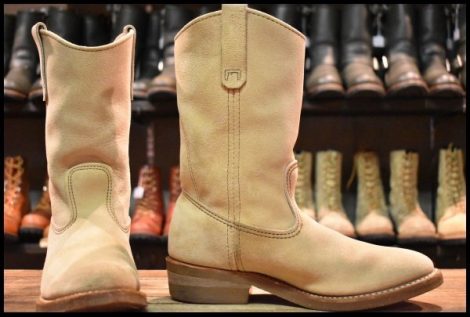 【7.5E 良品 07年】レッドウィング 8156 スエード ペコス ベージュ ホーソーン アビレーンラフアウト ブーツ redwing pecos HOPESMORE