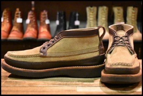 【7D 良品】RUSSELL MOCCASIN ラッセルモカシン カントリーチャッカ ララミースエード×ブラウン トリプルバンプ ブーツ HOPESMORE