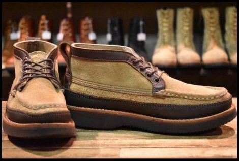 【7D 良品】RUSSELL MOCCASIN ラッセルモカシン カントリーチャッカ ララミースエード×ブラウン トリプルバンプ ブーツ HOPESMORE