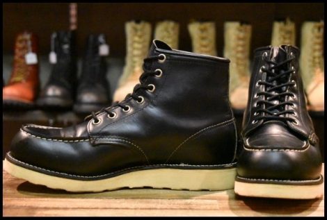 【7E 良品 羽タグ 00年】レッドウィング 8179 アイリッシュセッター 黒 ブラッククローム モックトゥ 編み上げ ブーツ redwing HOPESMORE