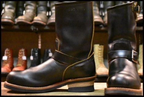 【7.5D 良品 19年】レッドウィング 9268 エンジニア 黒 ブラック クローンダイク スチールトゥ プルオン ブーツ redwing HOPESMORE