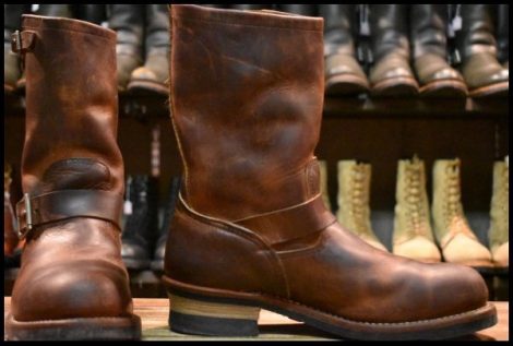 【9D 良品 11年】レッドウィング 2972 エンジニア 茶 カッパー ラフ＆タフ スチールトゥ ブラウン ブーツ redwing HOPESMORE