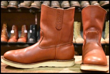 【10.5E 良品 08年】レッドウィング 8866 ペコス 赤茶 オロラセット クッションソール ブーツ redwing pecos HOPESMORE