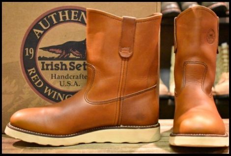 【9D 箱付 美品 緑犬タグ 犬刻印 97年】レッドウィング 866 ペコス 茶 オロイジナル ブラウン プルオン ブーツ redwing pecos HOPESMORE