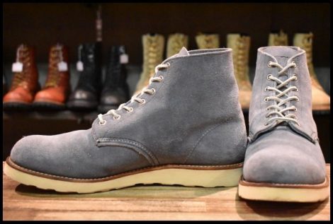 【12D 美品 11年】レッドウィング 8144 スエード アイリッシュセッター スレートブルー 水色 青 プレーントゥ ブーツ redwing HOPESMORE