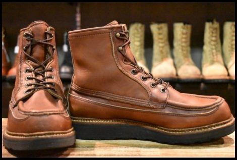 【8E 箱付 良品 50周年限定モデル 犬タグ】レッドウィング 1950 アイリッシュセッター 茶 黒ソール 編み上げ ブーツ redwing HOPESMORE