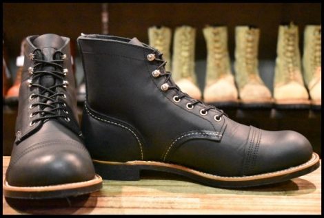 【10D 美品 24年】レッドウィング 8084 アイアンレンジャー ブラック ハーネス 黒 キャップトゥ ブーツ redwing HOPESMORE