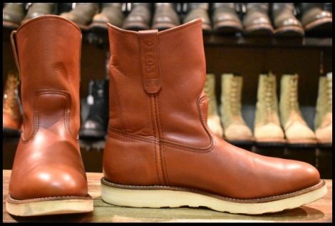 【10.5E 良品 08年】レッドウィング 8866 ペコス 赤茶 オロラセット クッションソール ブーツ redwing pecos HOPESMORE