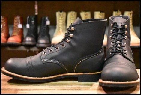 【10D 美品 24年】レッドウィング 8084 アイアンレンジャー ブラック ハーネス 黒 キャップトゥ ブーツ redwing HOPESMORE