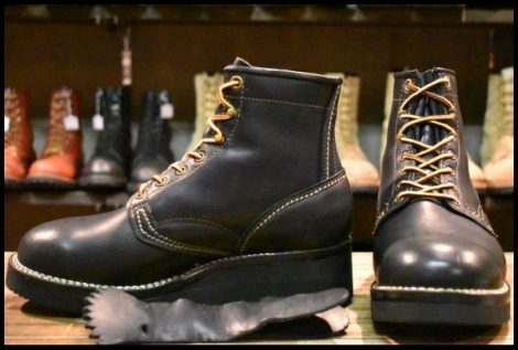 【8.5? 美品】WESCO ウエスコ カスタムジョブマスター 黒 ブラック 6インチハイト ビブラム2021 厚底 ブーツ HOPESMORE
