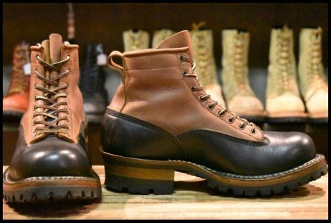 【8.5E 美品】WHITE’S ホワイツ スモークジャンパーLTT ブラック×ディストレスド 編み上げ ブーツ HOPESMORE