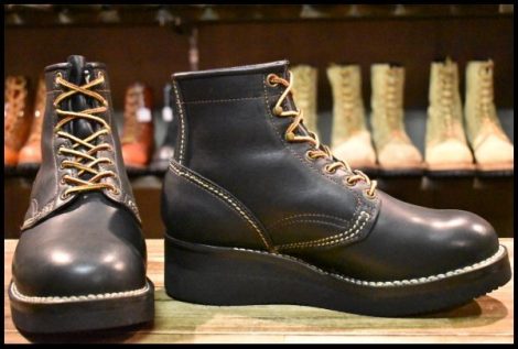 【8.5? 美品】WESCO ウエスコ カスタムジョブマスター 黒 ブラック 6インチハイト ビブラム2021 厚底 ブーツ HOPESMORE