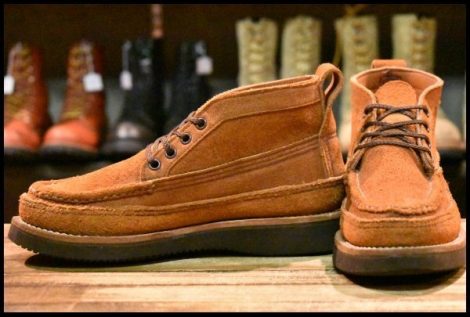 【5D 良品】RUSSELL MOCCASIN ラッセルモカシン T200-27 カントリーチャッカ ダブルモカシン スエード 短靴 ブーツ HOPESMORE
