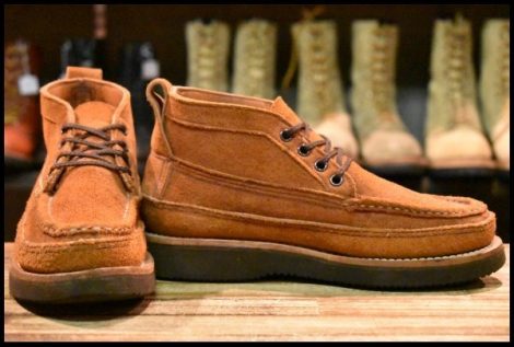 【5D 良品】RUSSELL MOCCASIN ラッセルモカシン T200-27 カントリーチャッカ ダブルモカシン スエード 短靴 ブーツ HOPESMORE