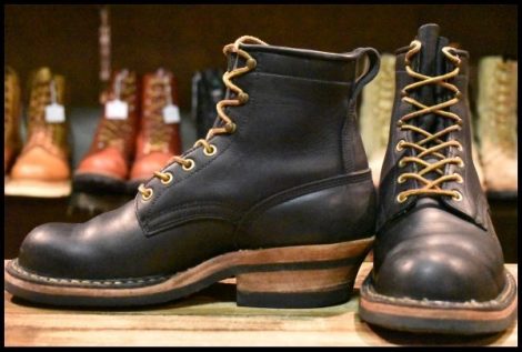 【6.5E 良品 PT91】WHITE’S ホワイツ スモークジャンパー ブラック 黒 ビブラム700ハーフスリップ ６インチハイト ブーツ HOPESMORE