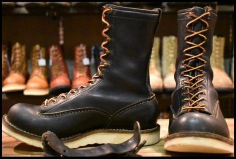 【8.5E 良品 01年】WESCO ウエスコ カスタムジョブマスターLTT 黒 ブラック 8インチハイト ビブラム1010 編み上げ ブーツ HOPESMORE