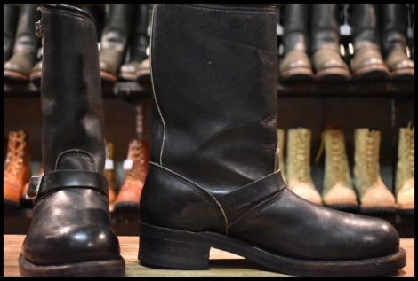 【10 美品 PT83 USA製 80’S】HARLEYDAVIDSON ハーレーダビッドソン 8651 エンジニア 黒 ブラック ビンテージ ブーツ HOPESMORE