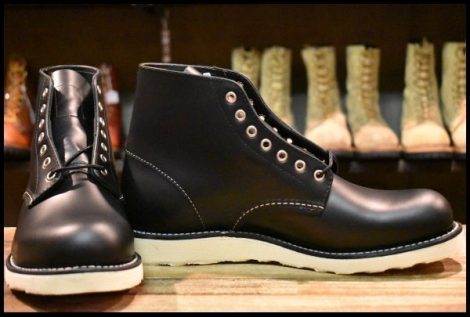【10D 未使用 25年】レッドウィング 8165 アイリッシュセッター 黒 ブラッククローム プレーントゥ 編み上げ ブーツ redwing HOPESMORE