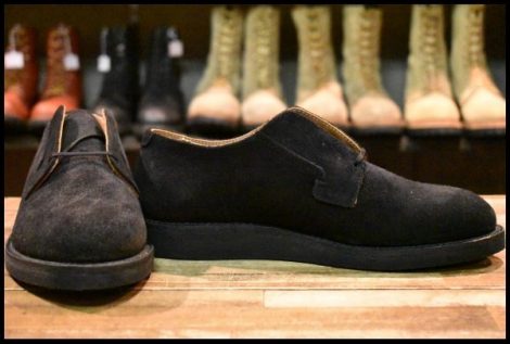 【8D 箱付 未使用 19年】レッドウィング 9112 黒スエード ポストマン オックスフォード ブラック ブーツ redwing HOPESMORE