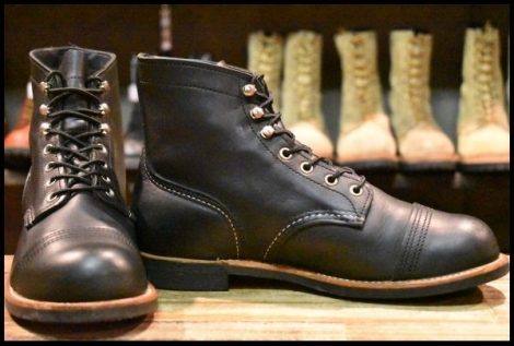 【7.5D 良品 23年】レッドウィング 8084 アイアンレンジャー ブラック ハーネス 黒 キャップドトゥ 編み上げ ブーツ redwing HOPESMORE