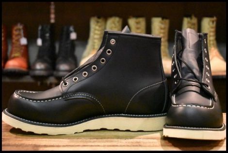 【9.5E 未使用 17年】レッドウィング 8179 アイリッシュセッター 黒 ブラッククローム モックトゥ 8130 ブーツ redwing HOPESMORE