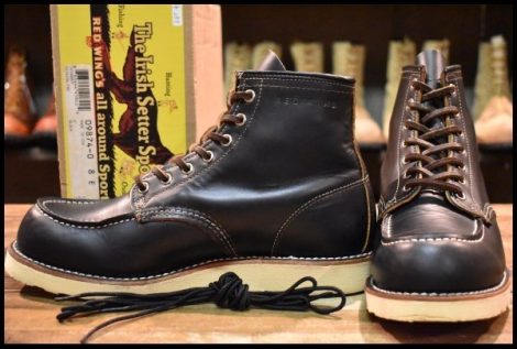 【8E 箱付 美品 12年】レッドウィング 9874 アイリッシュセッター モックトゥ ブラック クローンダイク 編み上げ ブーツ redwing HOPESMORE