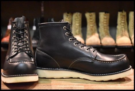 【10E 良品 07年】レッドウィング 8179 アイリッシュセッター 黒 ブラッククローム モックトゥ 編み上げ ブーツ redwing HOPESMORE