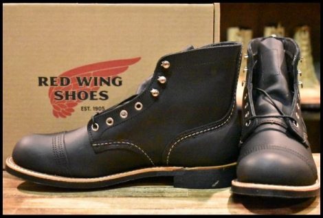 【8.5D 箱付 未使用 24年】レッドウィング 8084 アイアンレンジャー ブラック ハーネス 黒 キャップトゥ ブーツ redwing HOPESMORE