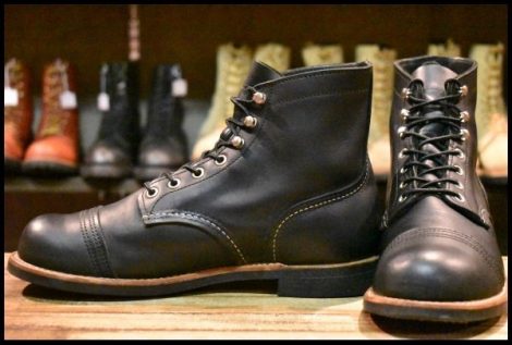 【7.5D 良品 23年】レッドウィング 8084 アイアンレンジャー ブラック ハーネス 黒 キャップドトゥ 編み上げ ブーツ redwing HOPESMORE