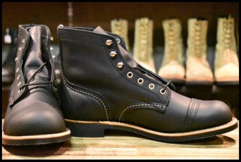 【8.5D 箱付 未使用 24年】レッドウィング 8084 アイアンレンジャー ブラック ハーネス 黒 キャップトゥ ブーツ redwing HOPESMORE