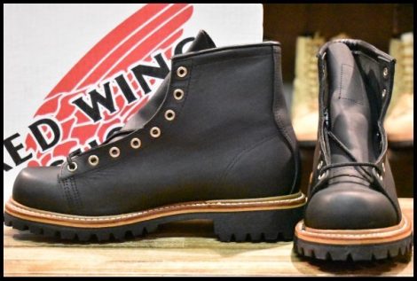 【8D 箱付 未使用 04年】レッドウィング 2901 モンキーブーツ 黒 ブラッククローム 国内未発売 レースアップ ブーツ redwing HOPESMORE