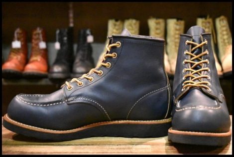 【8.5E 美品 14年】レッドウィング 8853 アイリッシュセッター インディゴ ポーテージ ネイビー 青 モックトゥ ブーツ redwing HOPESMORE