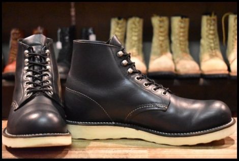 【9D 良品 06年】レッドウィング 8165 アイリッシュセッター 黒 ブラッククローム プレーントゥ 編み上げ ブーツ redwing HOPESMORE