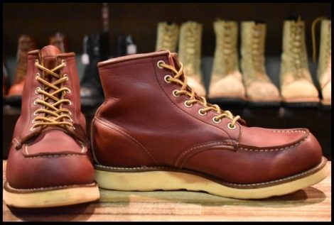【8.5E 良品 犬タグ 98年】レッドウィング 8875 アイリッシュセッター 赤茶 オロラセット モックトゥ 編み上げ ブーツ redwing HOPESMORE