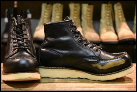 【5.5E ジャンク サイド羽タグ】レッドウィング 875 アイリッシュセッター オロイジナル ブラック モックトゥ ブーツ redwing HOPESMORE